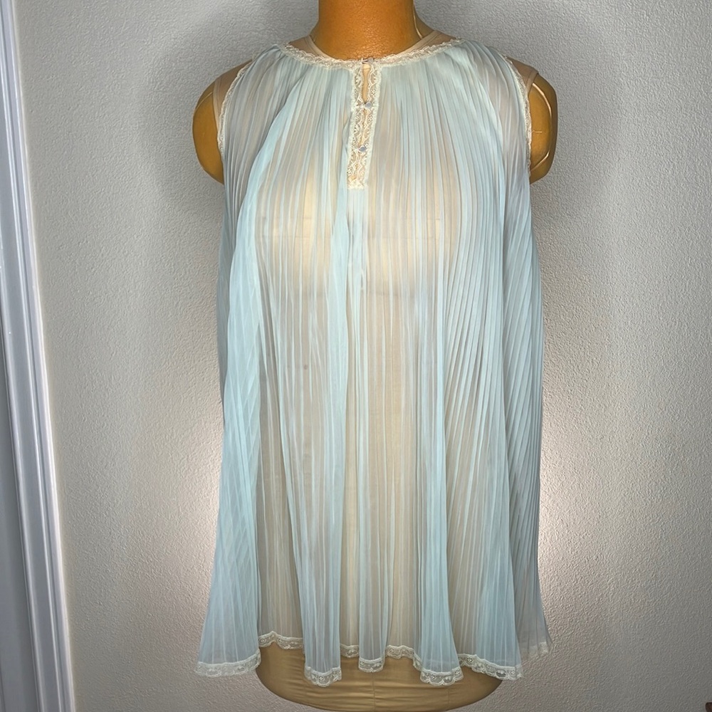 Vintage Accordion Pleat Babydoll Top